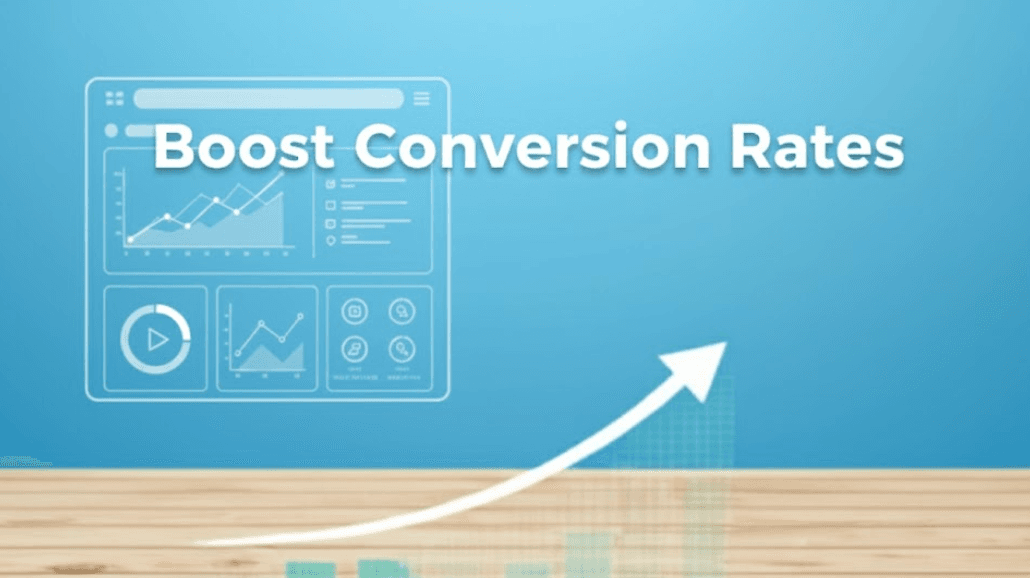 Graph showing an upward trend in conversions